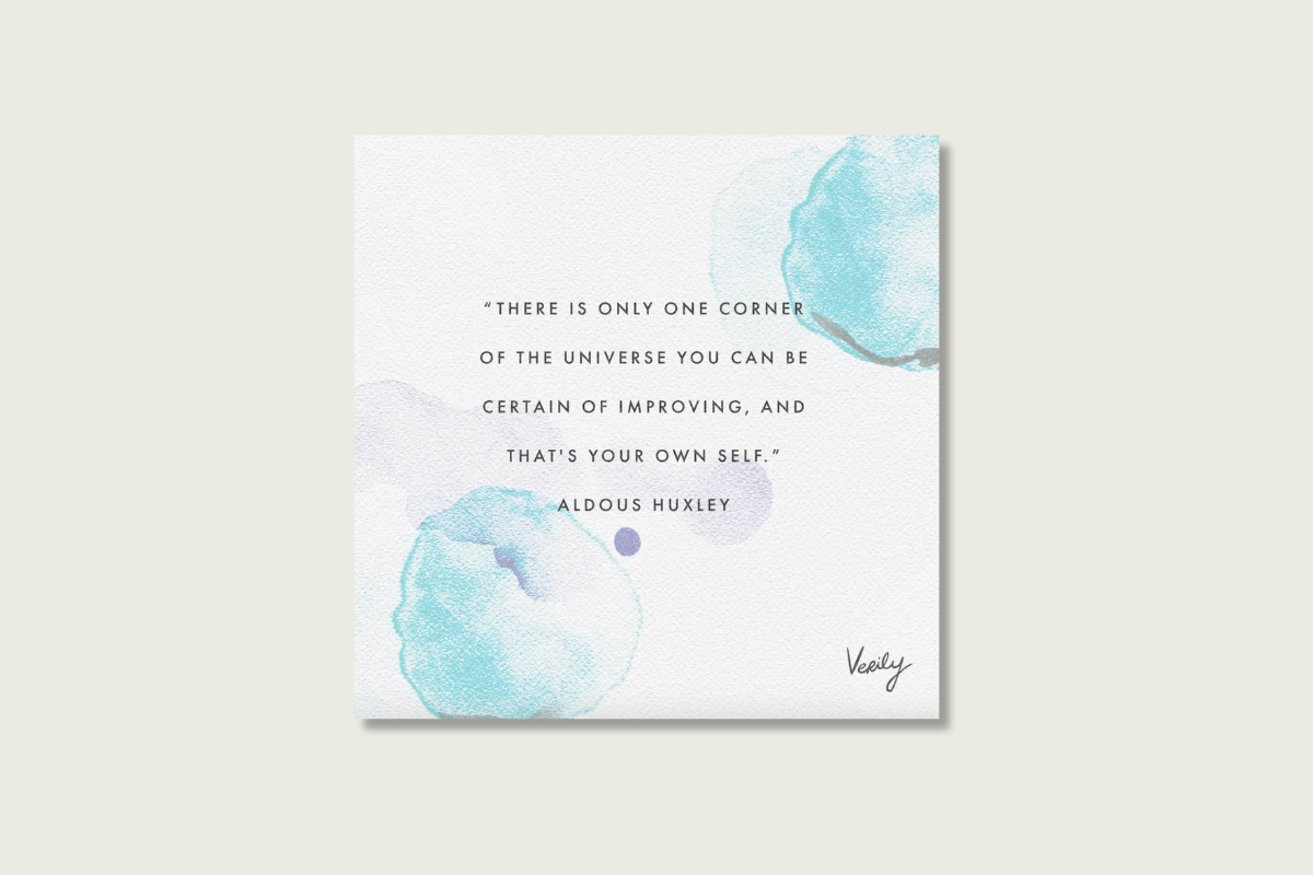 4x4 Magnet featuring Aldous Huxley Quotation